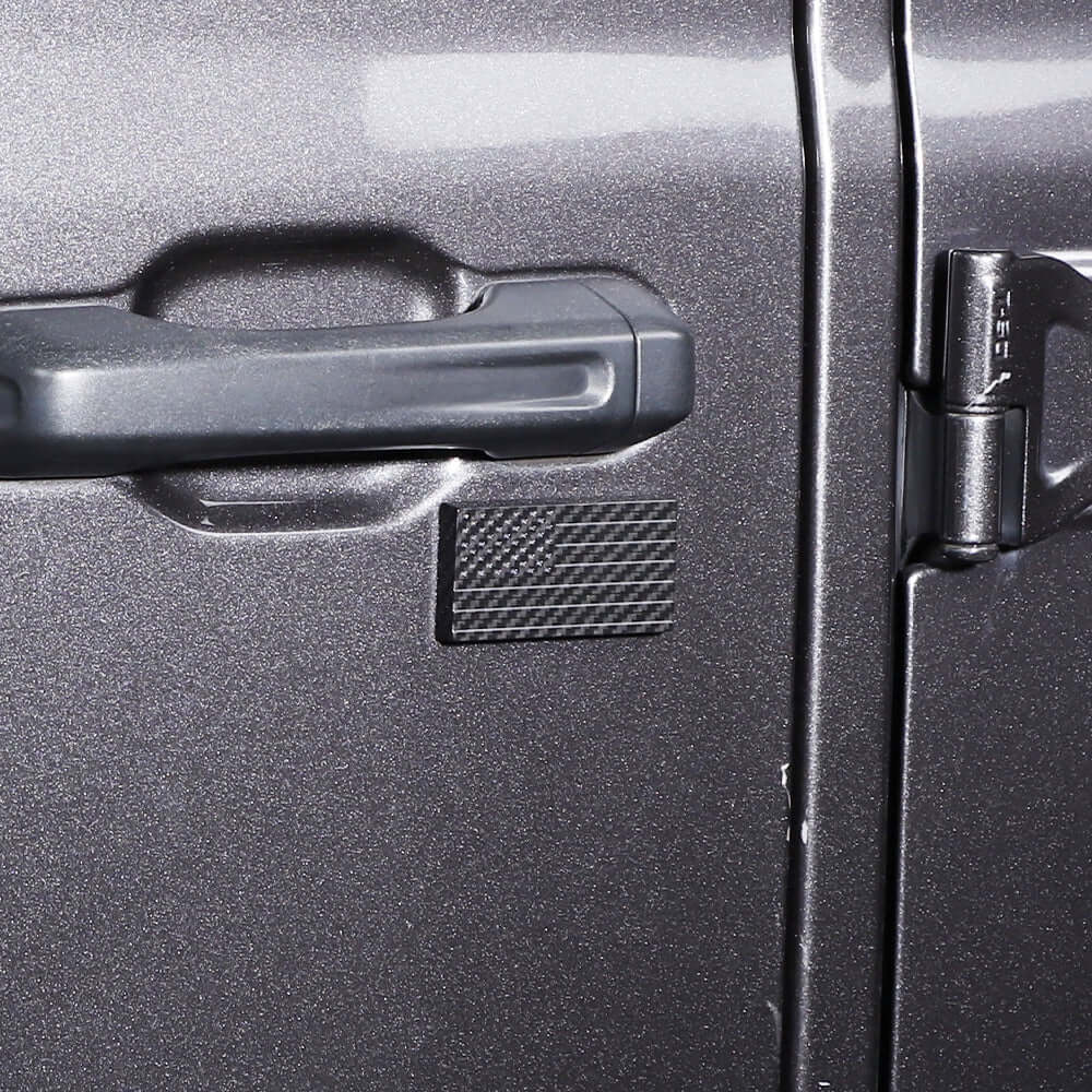 For Jeep Wrangler TJ JK JL JT Door Lock Trim Cover American Flag Tailgate Lock Exterior Kit