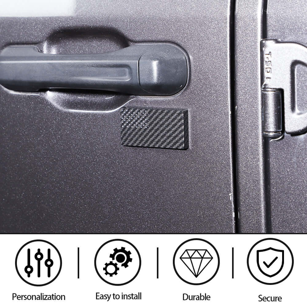 For Jeep Wrangler TJ JK JL JT Door Lock Trim Cover American Flag Tailgate Lock Exterior Kit