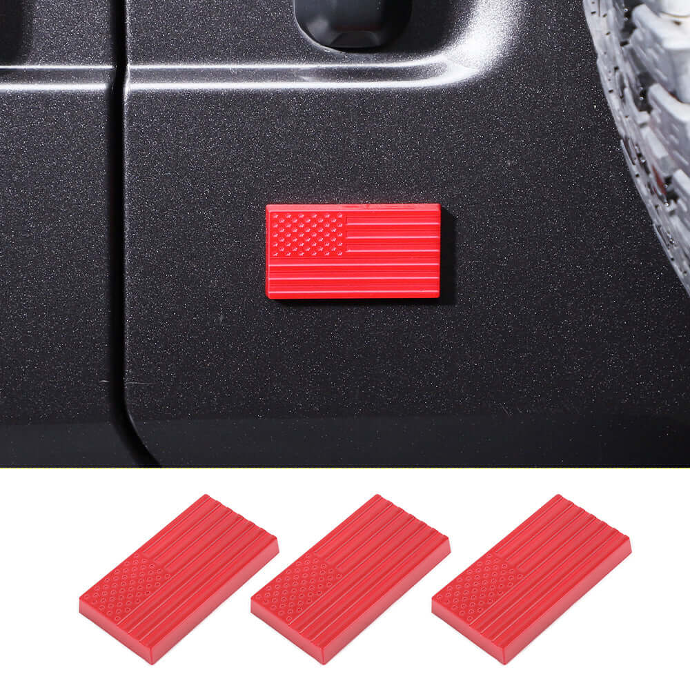 For Jeep Wrangler TJ JK JL JT Door Lock Trim Cover American Flag Tailgate Lock Exterior Kit