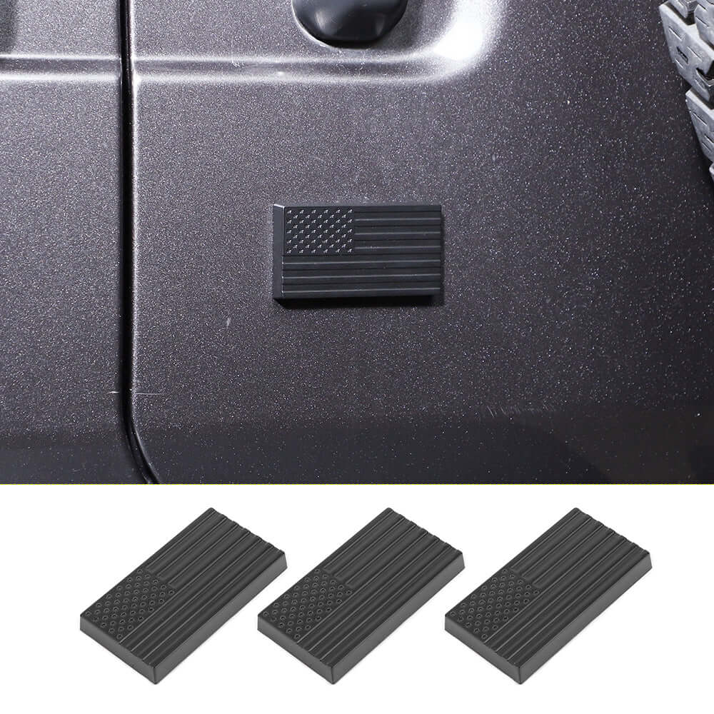 For Jeep Wrangler TJ JK JL JT Door Lock Trim Cover American Flag Tailgate Lock Exterior Kit