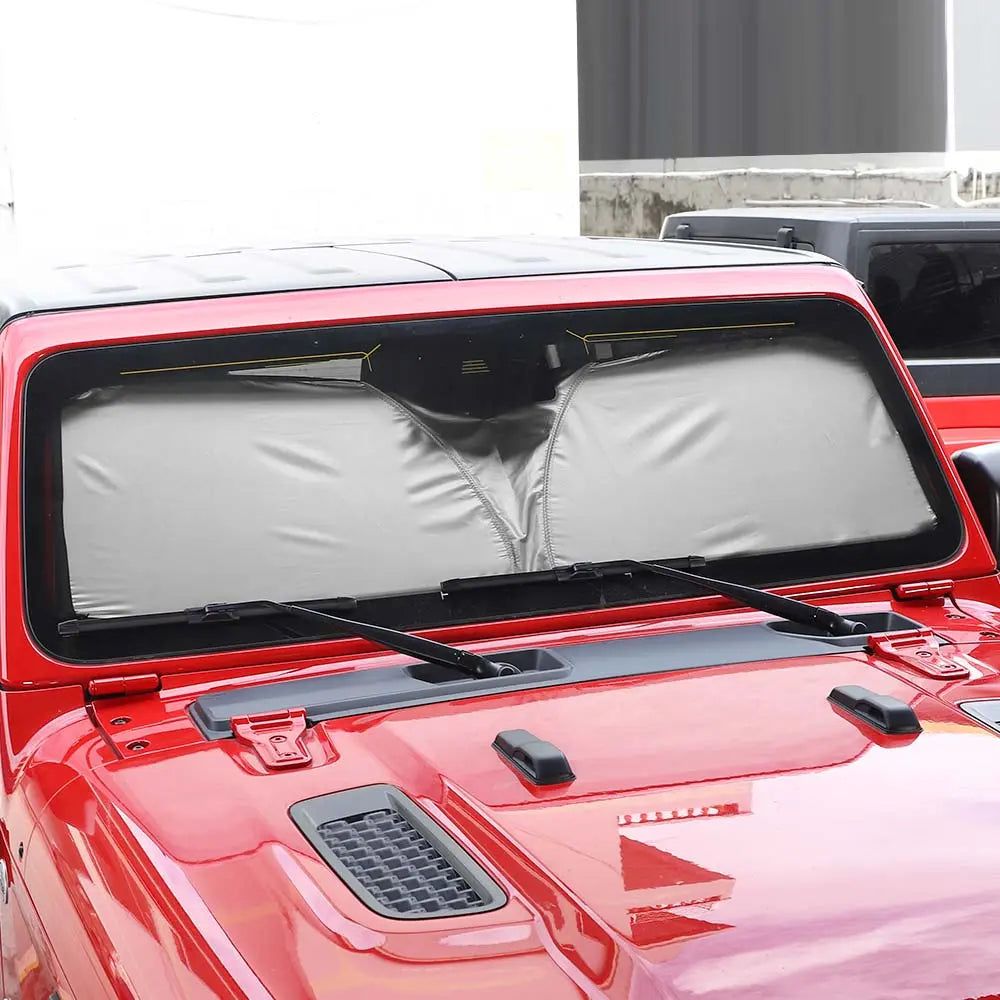 For Jeep Wrangler TJ JK JL JT Front Windshield Sunshade – UV Protection Heat Shield Visor for Car Interior