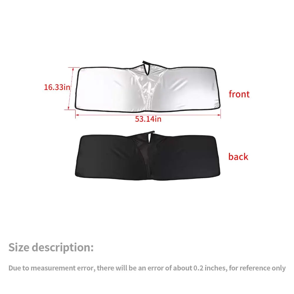 For Jeep Wrangler TJ JK JL JT Front Windshield Sunshade – UV Protection Heat Shield Visor for Car Interior