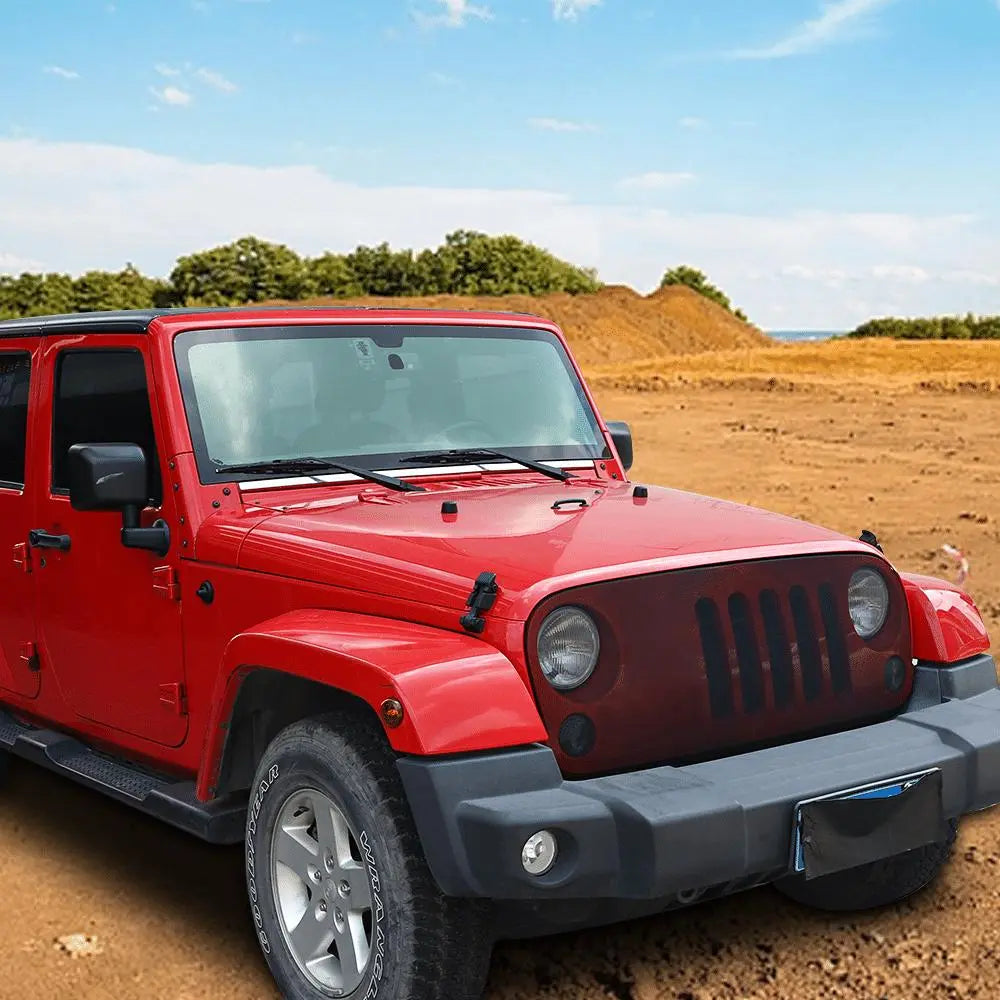 For Jeep Wrangler TJ JK JL Glaidiator JT Front Grille Bug Screen Cover – Nylon Insect Mesh Overlay, Anti-Debris Protection