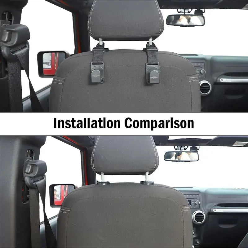 For Jeep Wrangler TJ JK JL JT Headrest Hook Hanger Star Wing