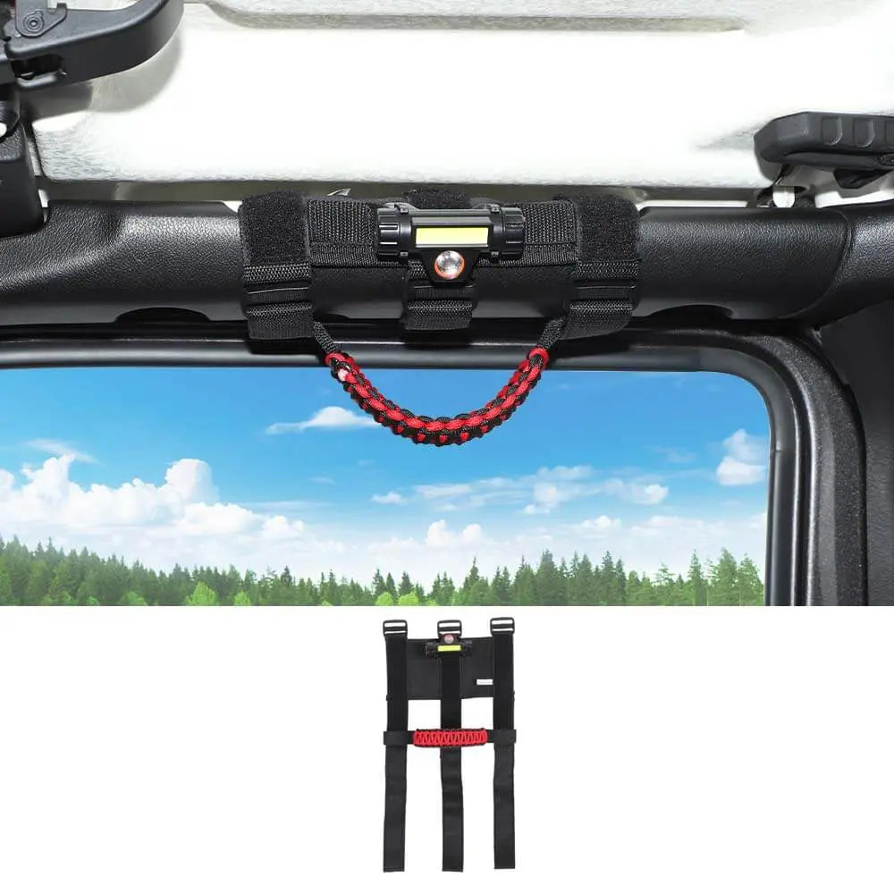 For Jeep Wrangler TJ JK JL JT Roll Bar Grab Handle Grip with Light