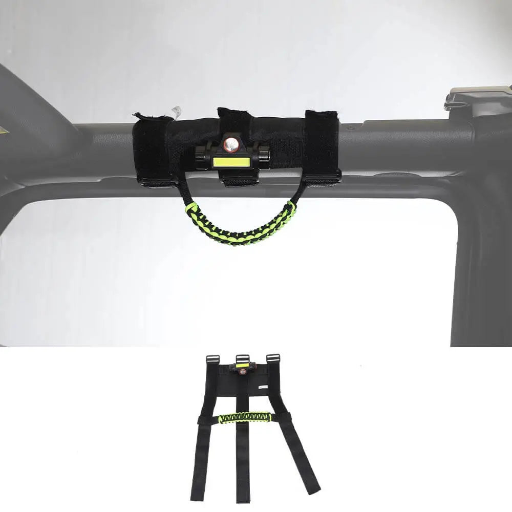For Jeep Wrangler TJ JK JL JT Roll Bar Grab Handle Grip with Light
