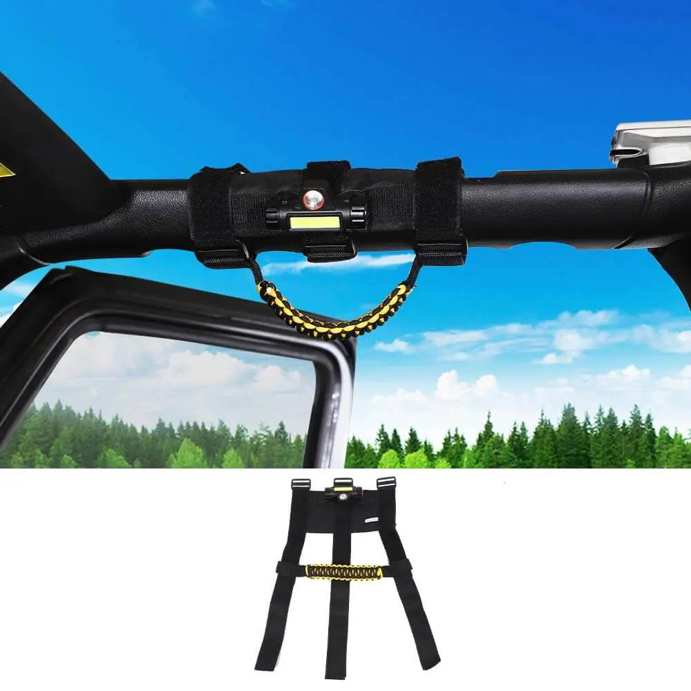 For Jeep Wrangler TJ JK JL JT Roll Bar Grab Handle Grip with Light
