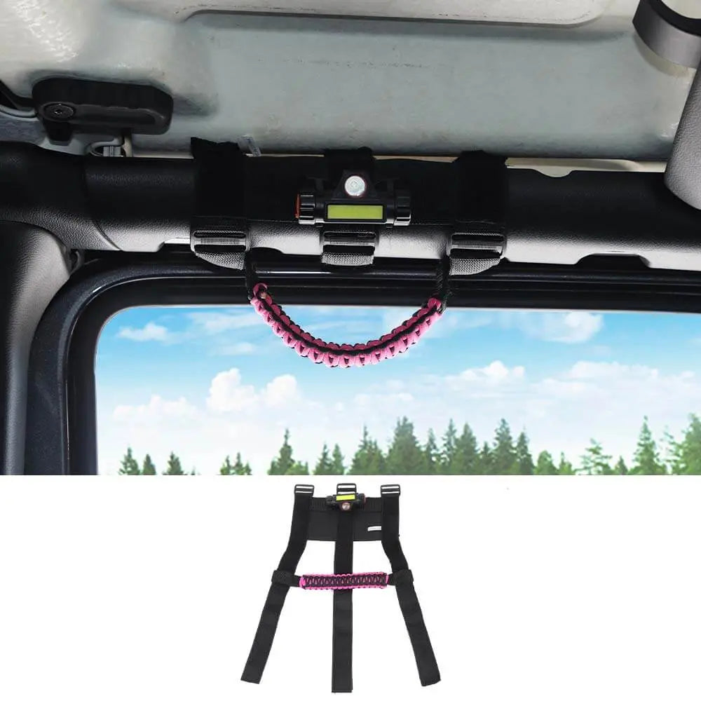 For Jeep Wrangler TJ JK JL JT Roll Bar Grab Handle Grip with Light