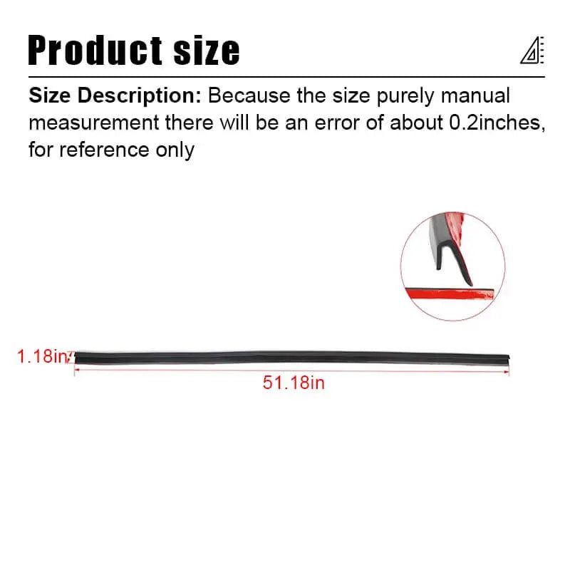 For Jeep Wrangler TJ JK JL Rear Door Window Glass Water Retaining Strips Weatherstrip