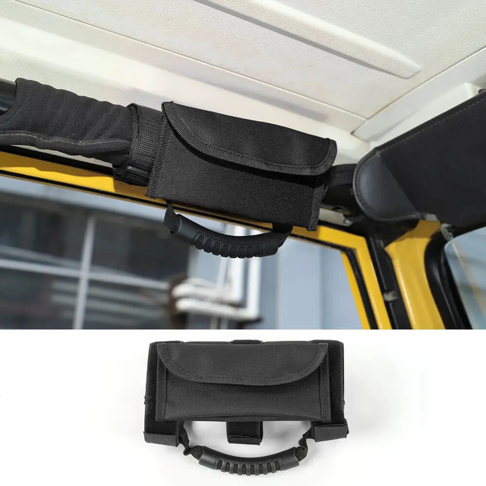 For Jeep Wrangler TJ JK JL Red Roll Bar Grab Grip Handles Sunglasses Storage Bag
