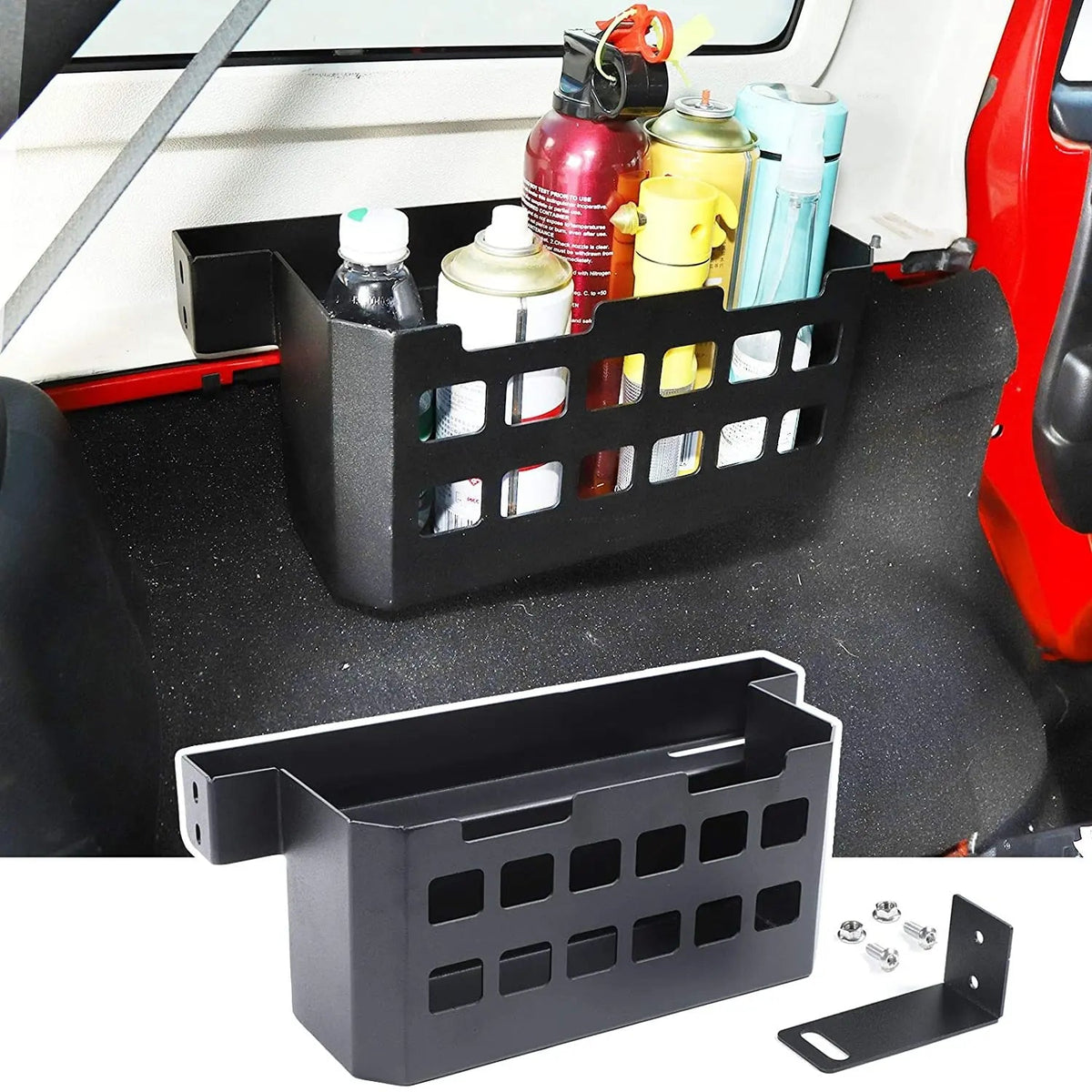 For Jeep Wrangler TJ JK JL Side Rear Trunk Cargo Rack Shelf Organizer Storage Tray Basket Holder