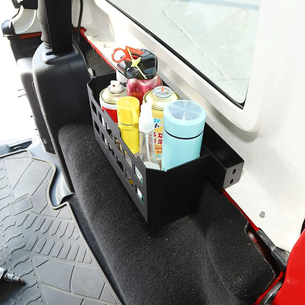 For Jeep Wrangler TJ JK JL Side Rear Trunk Cargo Rack Shelf Organizer Storage Tray Basket Holder