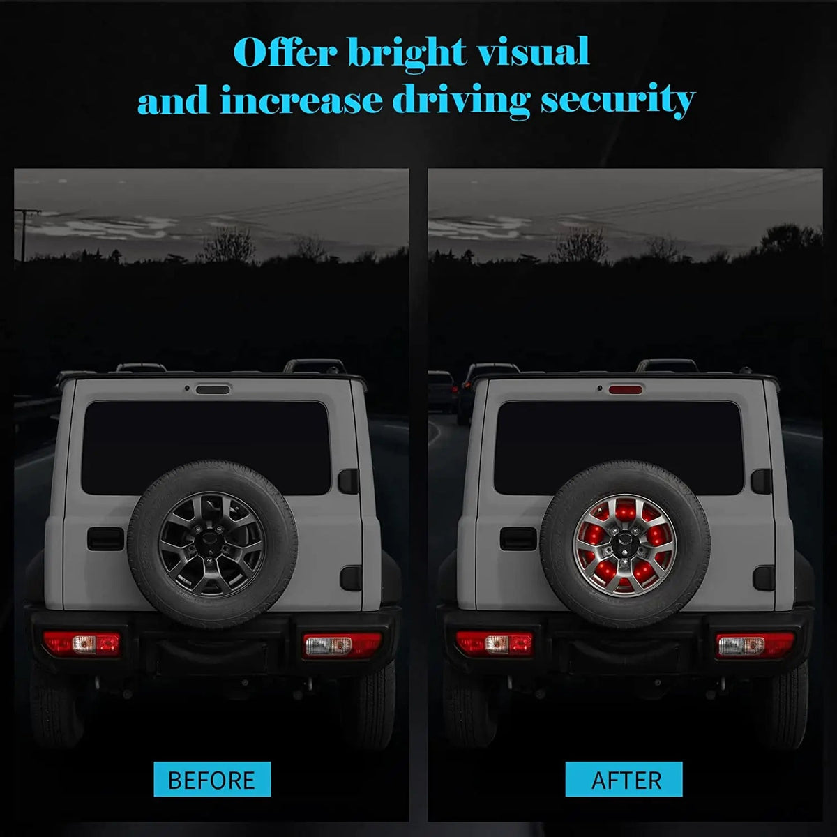For Jeep Wrangler TJ JK JL Spare Tire Brake Light Rear Tail Light Third Brake Light