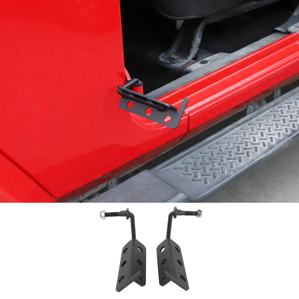 For Jeep Wrangler TJ JK JL & Gladiator JT Door Front Foot Rest Pedal Kick Pegs Panel Bezels  (Circular Hole)