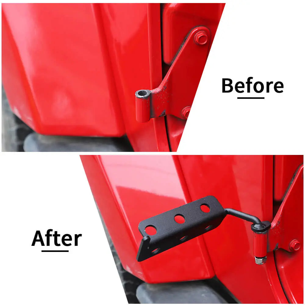 For Jeep Wrangler TJ JK JL & Gladiator JT Door Front Foot Rest Pedal Kick Pegs Panel Bezels  (Circular Hole)
