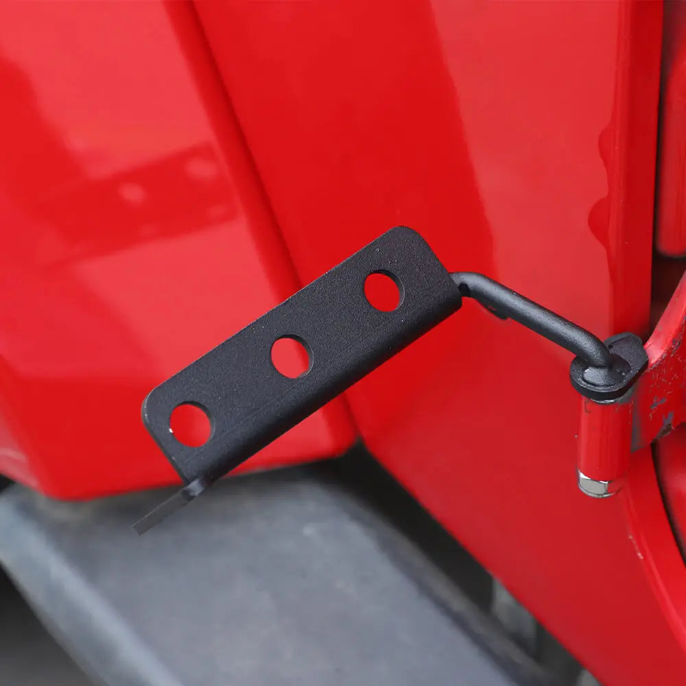 For Jeep Wrangler TJ JK JL & Gladiator JT Door Front Foot Rest Pedal Kick Pegs Panel Bezels  (Circular Hole)
