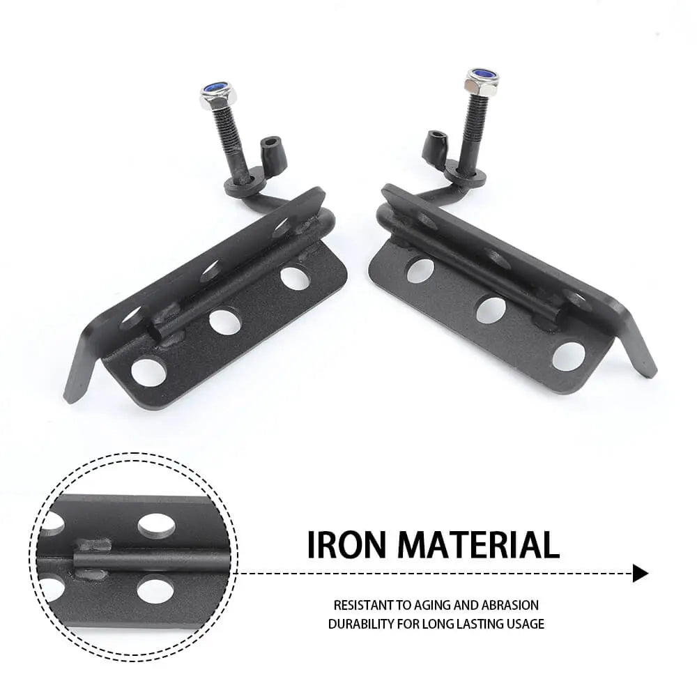For Jeep Wrangler TJ JK JL & Gladiator JT Door Front Foot Rest Pedal Kick Pegs Panel Bezels  (Circular Hole)
