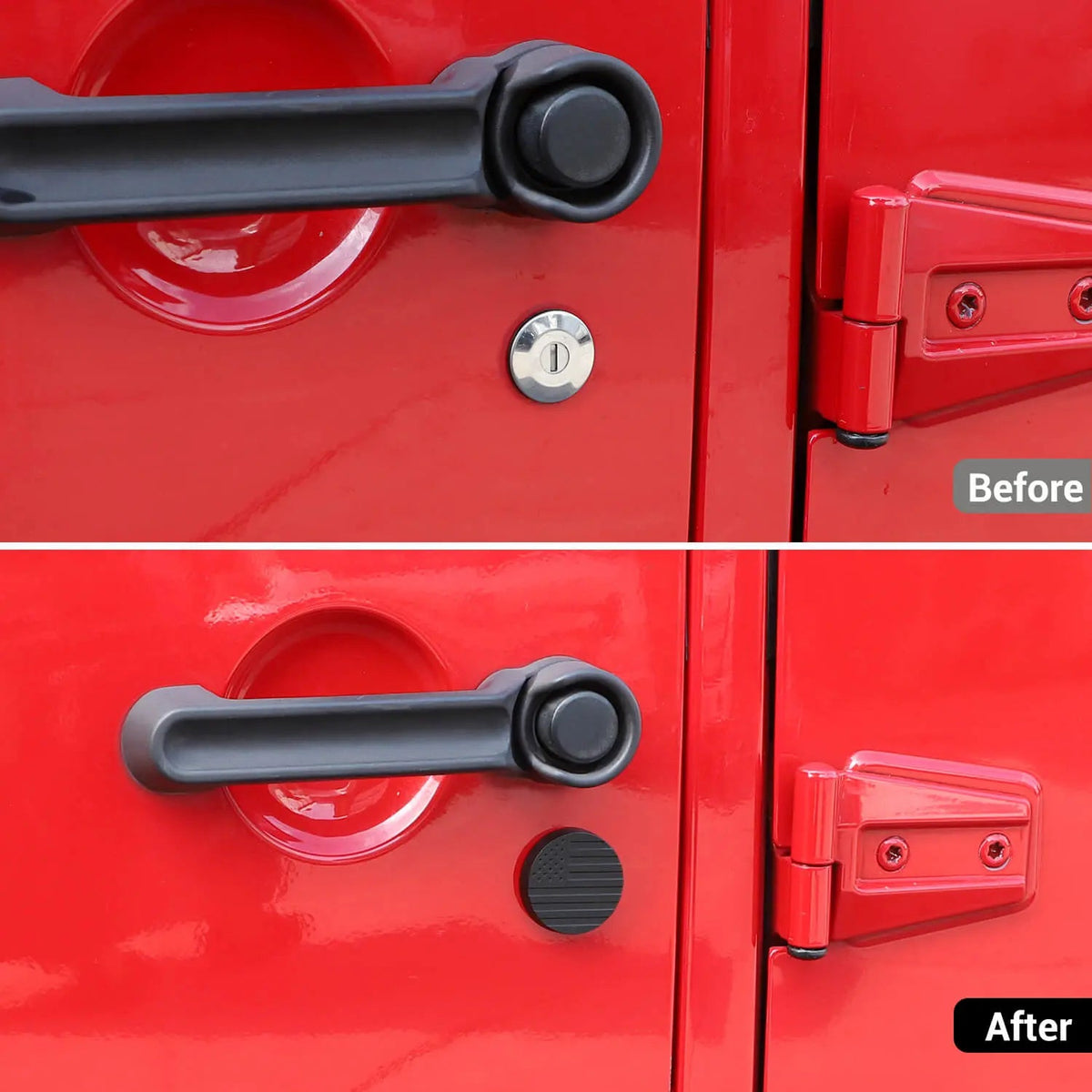 For Jeep Wrangler TJ JK JL & Gladiator JT Door Lock Key Hole Cover Trim