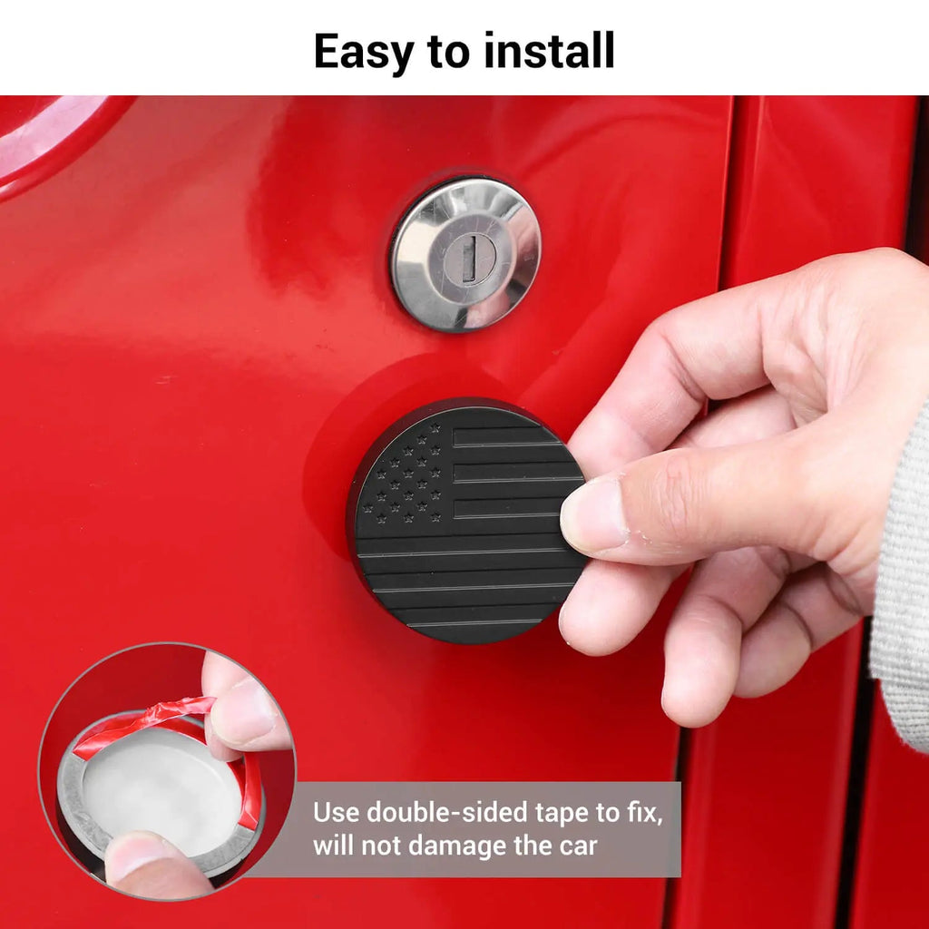 For Jeep Wrangler TJ JK JL & Gladiator JT Door Lock Key Hole Cover Trim