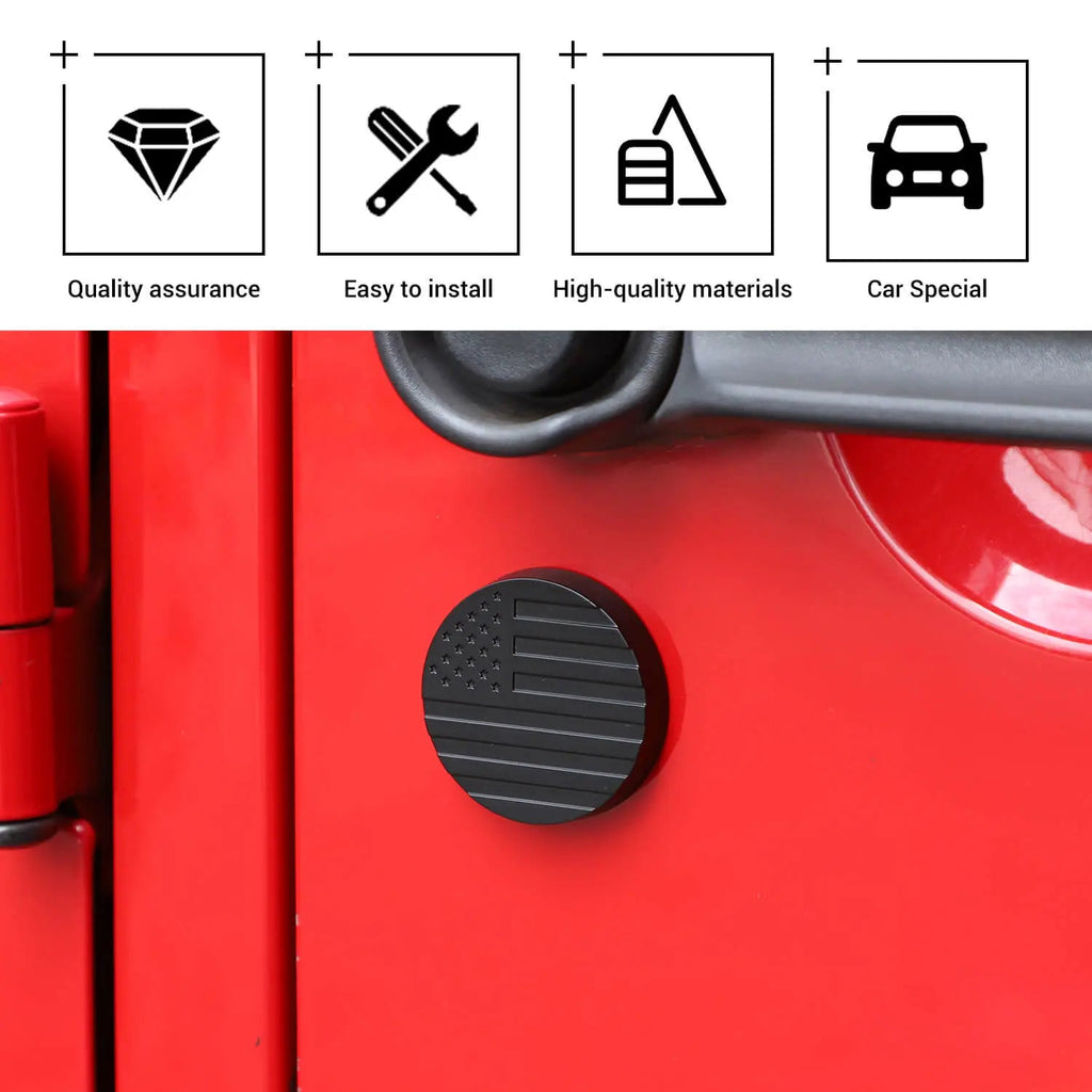 For Jeep Wrangler TJ JK JL & Gladiator JT Door Lock Key Hole Cover Trim