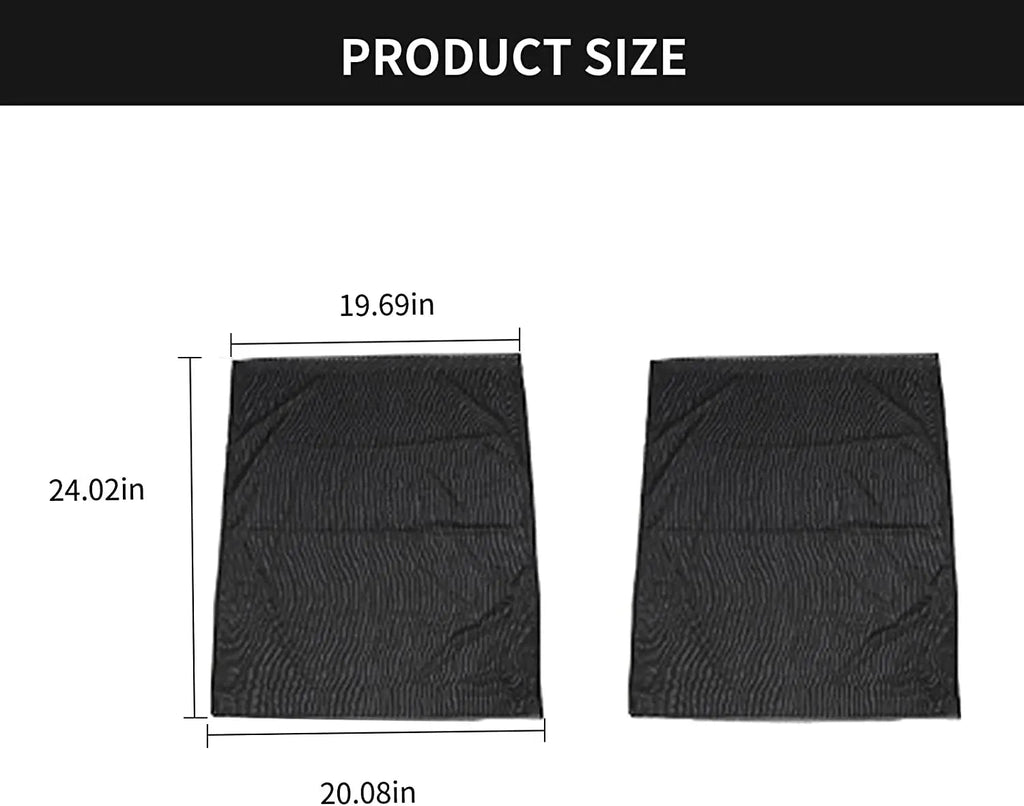 For Jeep Wrangler TJ JK JL & Gladiator JT Front & Rear Window UV Protection Sun Shade Breathable Mesh