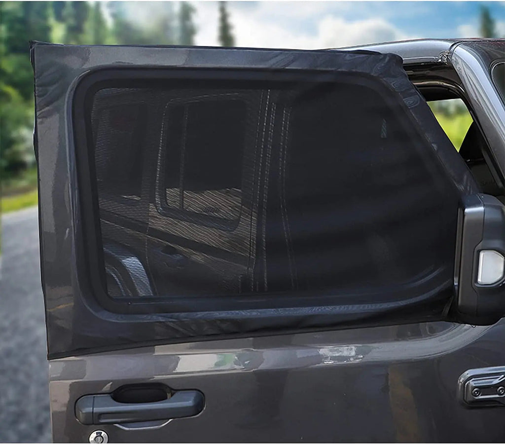 For Jeep Wrangler TJ JK JL & Gladiator JT Front & Rear Window UV Protection Sun Shade Breathable Mesh