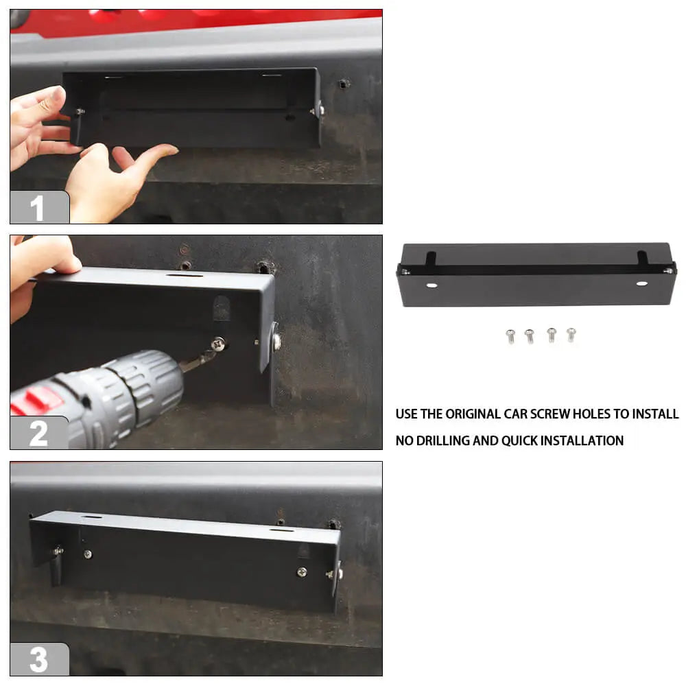 For Jeep Wrangler TJ JK JL & Gladiator JT Iron License Plate Conversion Frame