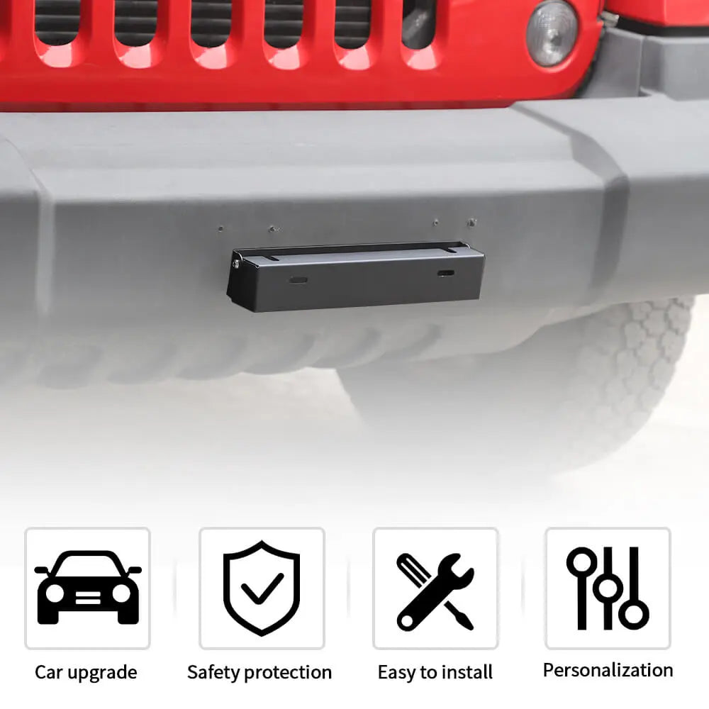 For Jeep Wrangler TJ JK JL & Gladiator JT Iron License Plate Conversion Frame