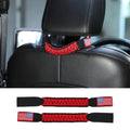 For Jeep Wrangler TJ JK JL & Gladiator JT Paracord Grab Handle Rear Seat Headrest Grip Handle USA Flag