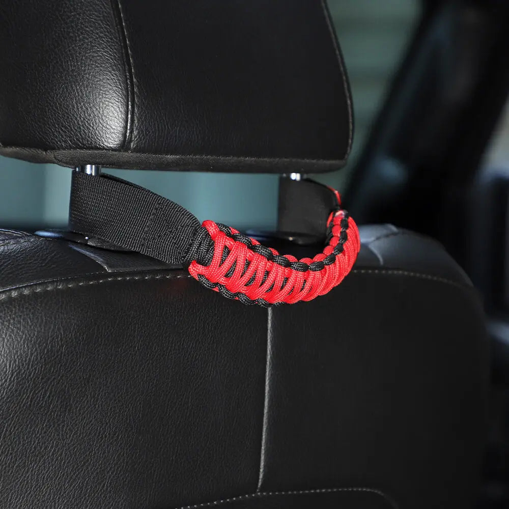 For Jeep Wrangler TJ JK JL & Gladiator JT Paracord Grab Handle Rear Seat Headrest Grip Handle USA Flag