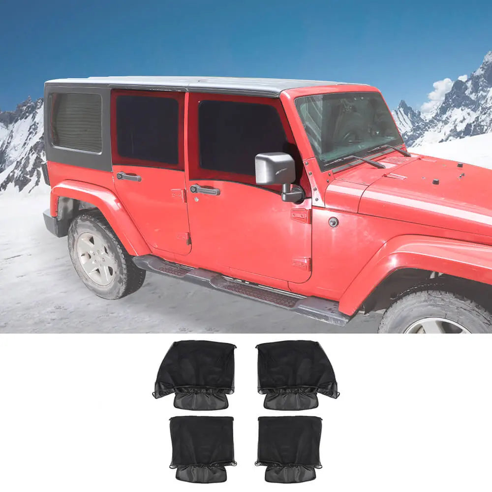 For Jeep Wrangler TJ JK JL & Gladiator JT Window Sunshade Mesh Anti Insect Net Cover
