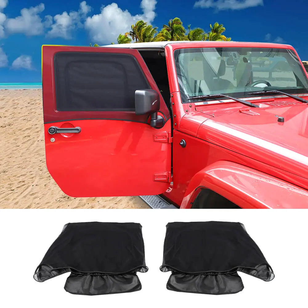 For Jeep Wrangler TJ JK JL & Gladiator JT Window Sunshade Mesh Anti Insect Net Cover