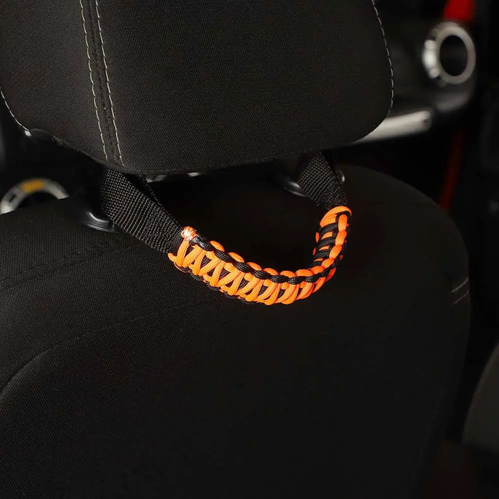 For Jeep Wrangler TJ JL JK JT Headrest Paracord Grab Handles Rear Seat Grip Handles Seat Roll Bars