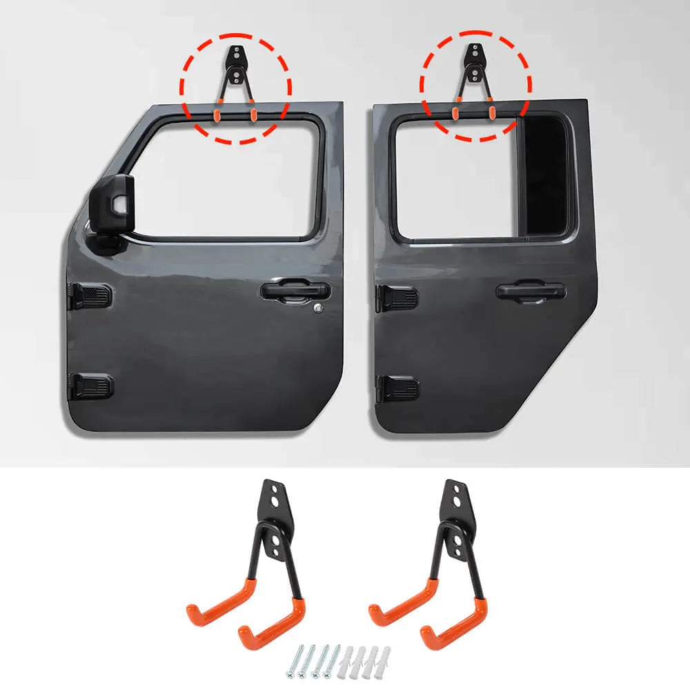 For Jeep Wrangler Universal Door Storage Hanger Removable Wall-Mounted Rack Bracket Hanging