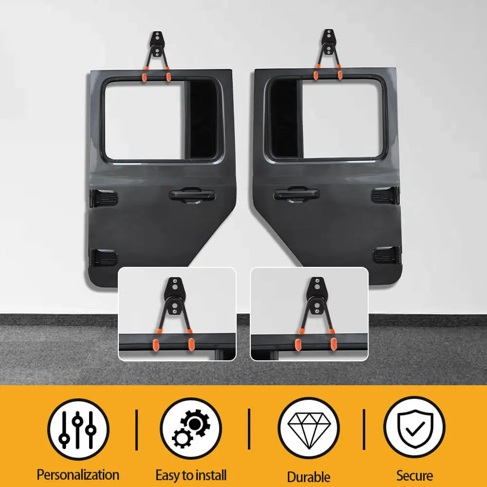 For Jeep Wrangler Universal Door Storage Hanger Removable Wall-Mounted Rack Bracket Hanging