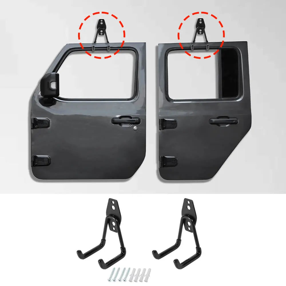 For Jeep Wrangler Universal Door Storage Hanger Removable Wall-Mounted Rack Bracket Hanging
