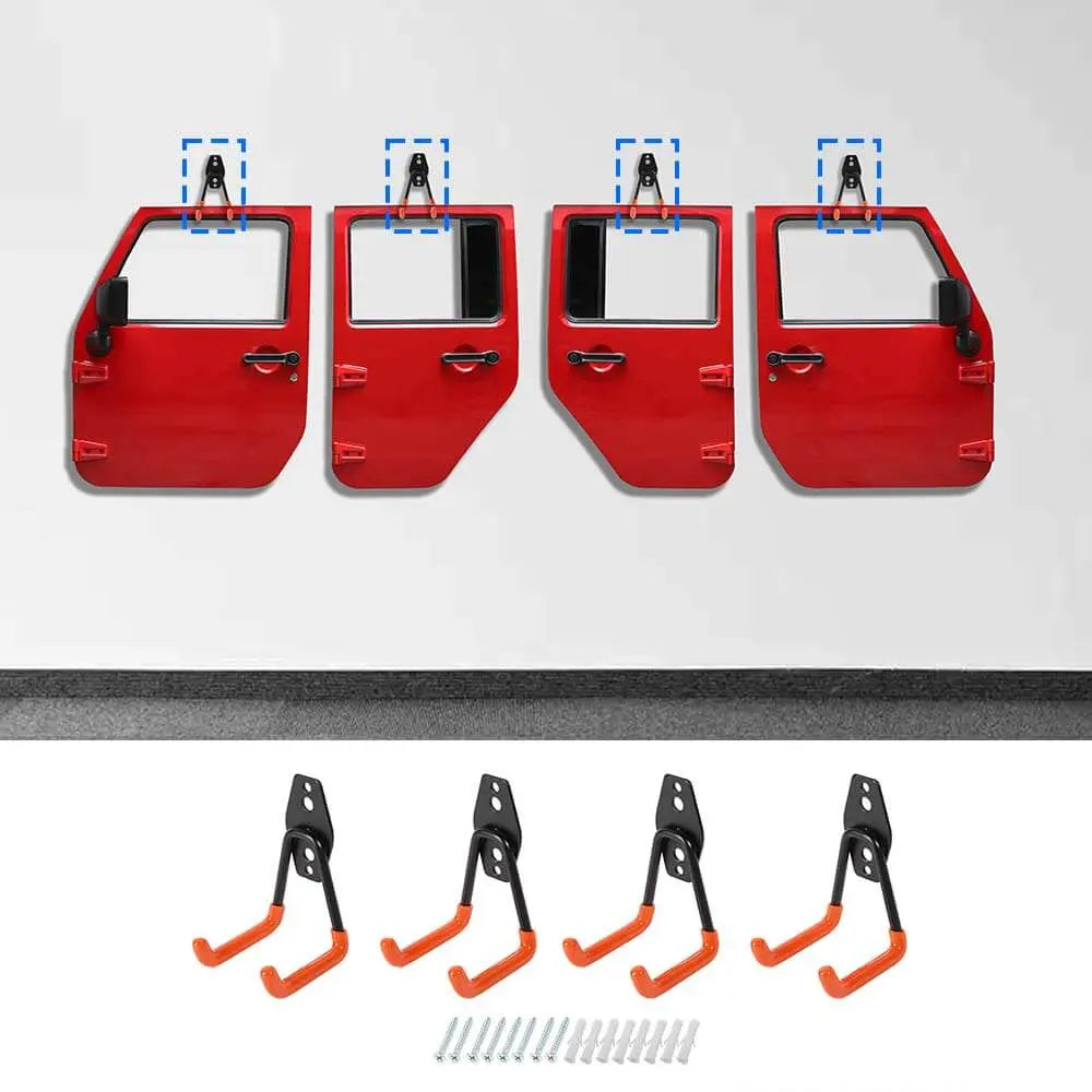 For Jeep Wrangler Universal Door Storage Hanger Removable Wall-Mounted Rack Bracket Hanging