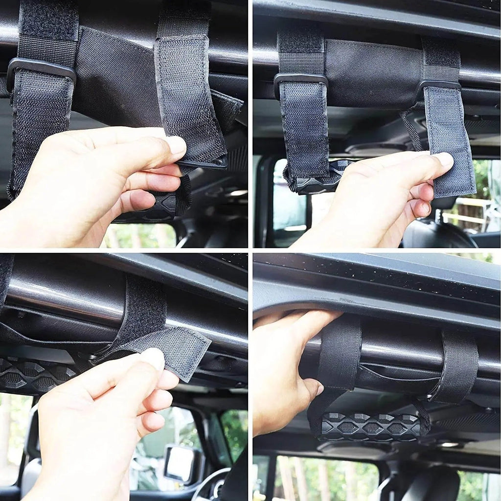 For Jeep Wrangler YJ CJ TJ JK JKU JL JLU & Gladiator JT 4 x Roll Bar Grab Handles Grip Handle