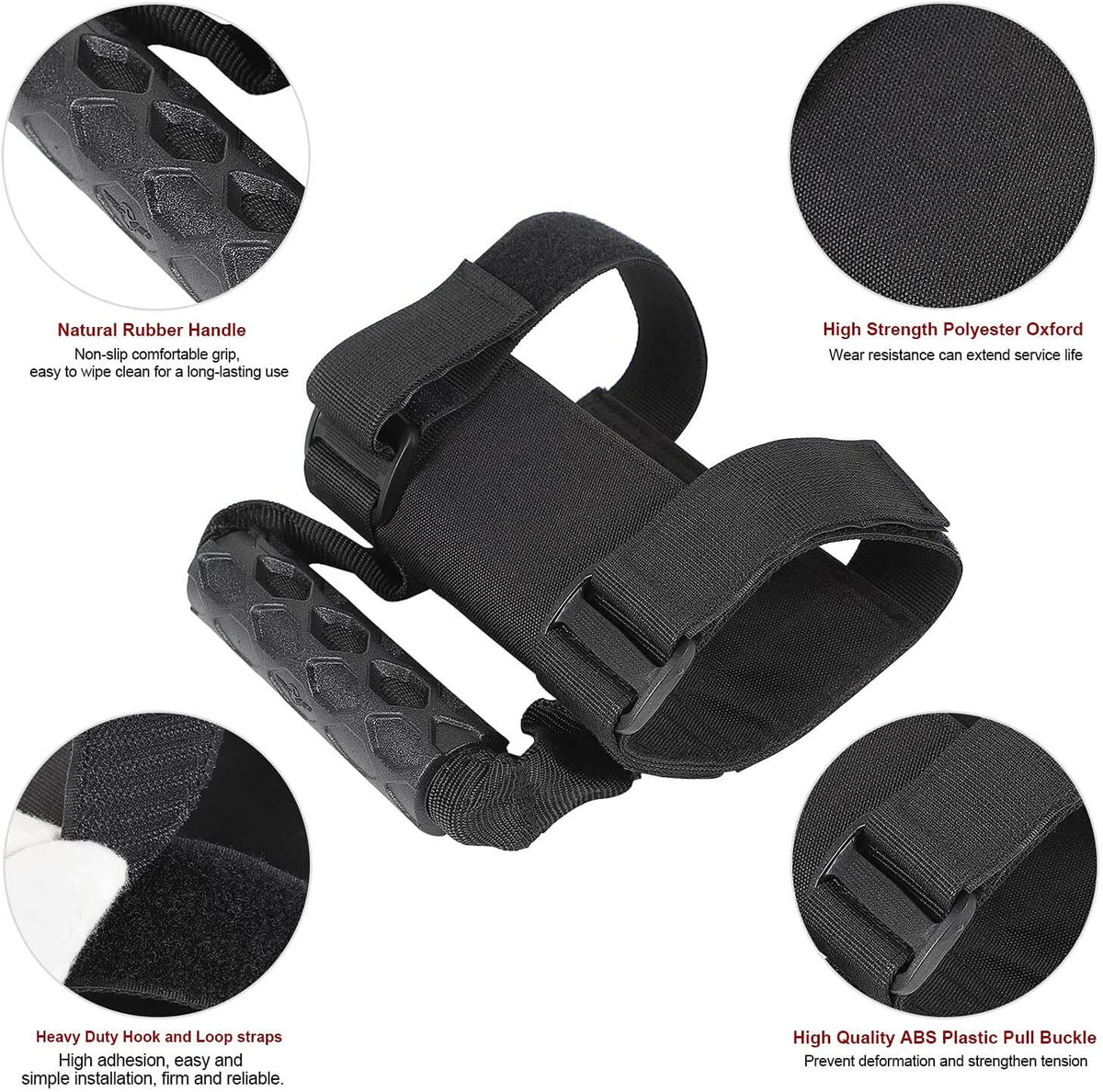 For Jeep Wrangler YJ CJ TJ JK JKU JL JLU & Gladiator JT 4 x Roll Bar Grab Handles Grip Handle