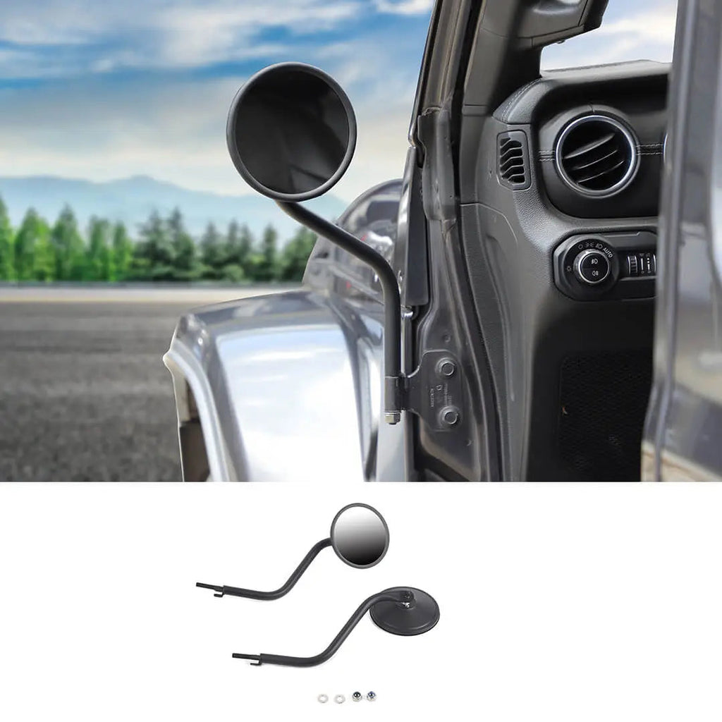 For Jeep Wrangler YJ/JK/JL/JT/TJ Car Door Side Glass Rearview Mirrors