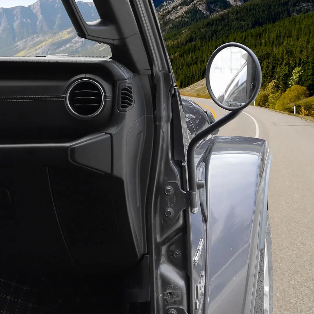 For Jeep Wrangler YJ/JK/JL/JT/TJ Car Door Side Glass Rearview Mirrors