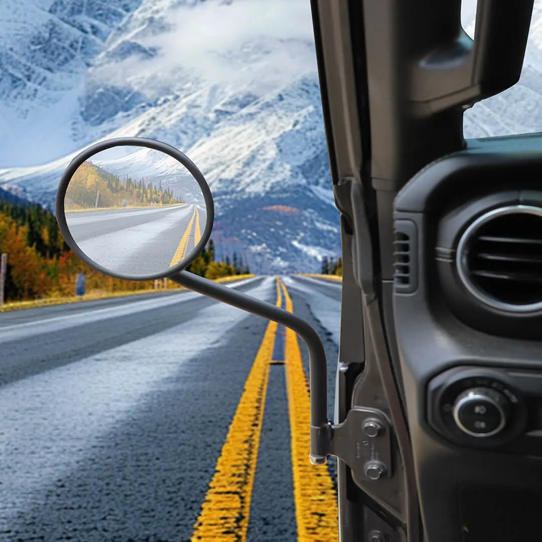 For Jeep Wrangler YJ/JK/JL/JT/TJ Car Door Side Glass Rearview Mirrors