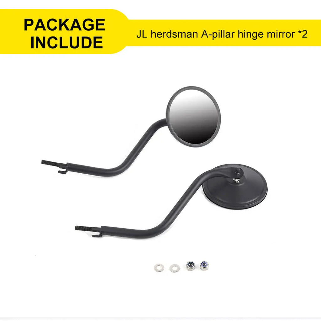 For Jeep Wrangler YJ/JK/JL/JT/TJ Car Door Side Glass Rearview Mirrors
