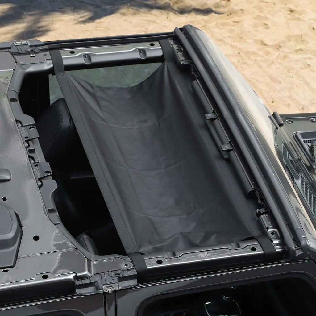 For Jeep Wrangler YJ TJ JK JKU JL JLU JT Car Roof Hammock Cargo Net Sunshade