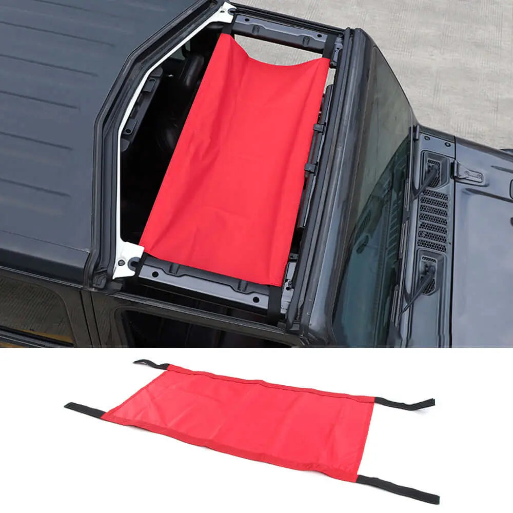 For Jeep Wrangler YJ TJ JK JKU JL JLU JT Car Roof Hammock Cargo Net Sunshade