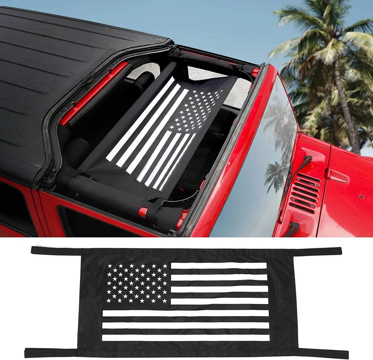 For Jeep Wrangler YJ TJ JK JKU JL JLU JT Car Roof Hammock Cargo Net Sunshade
