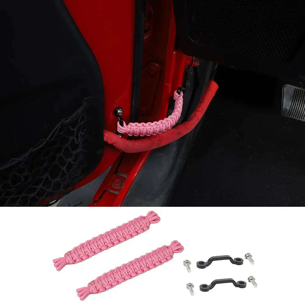 For Jeep Wrangler YJ TJ JK JKU JL JLU & Gladiator JT 4 x Door Limiting Strap & Stopper Straps