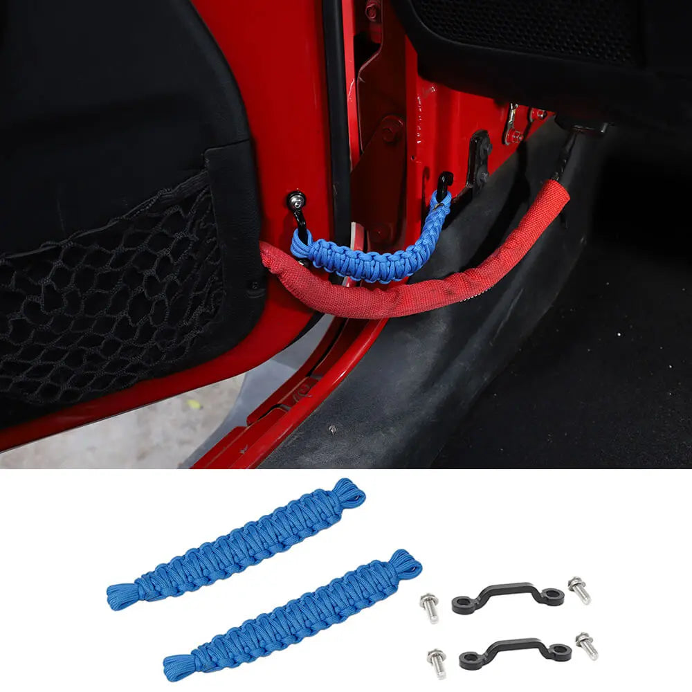 For Jeep Wrangler YJ TJ JK JKU JL JLU & Gladiator JT 4 x Door Limiting Strap & Stopper Straps