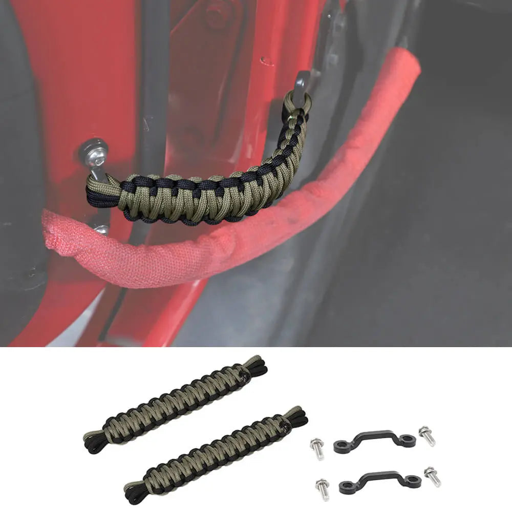 For Jeep Wrangler YJ TJ JK JKU JL JLU & Gladiator JT 4 x Door Limiting Strap & Stopper Straps