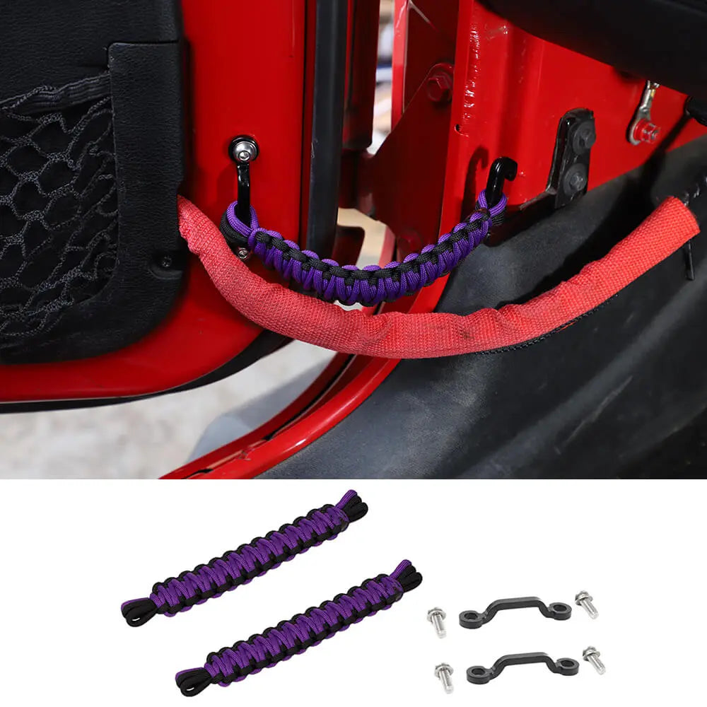 For Jeep Wrangler YJ TJ JK JKU JL JLU & Gladiator JT 4 x Door Limiting Strap & Stopper Straps